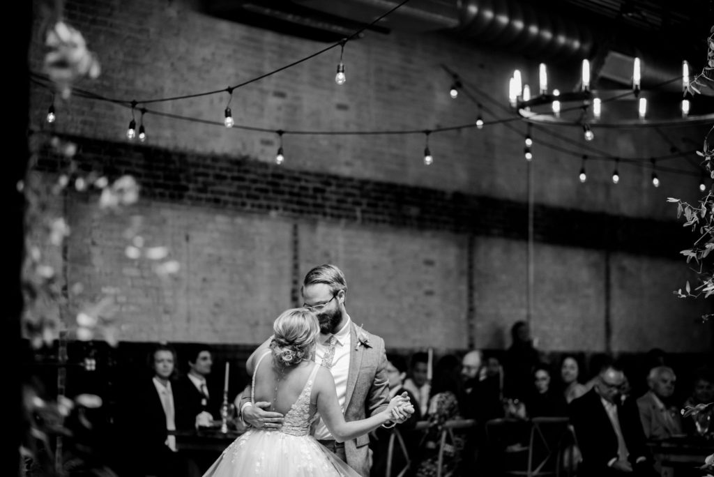 first dance with bride and groom